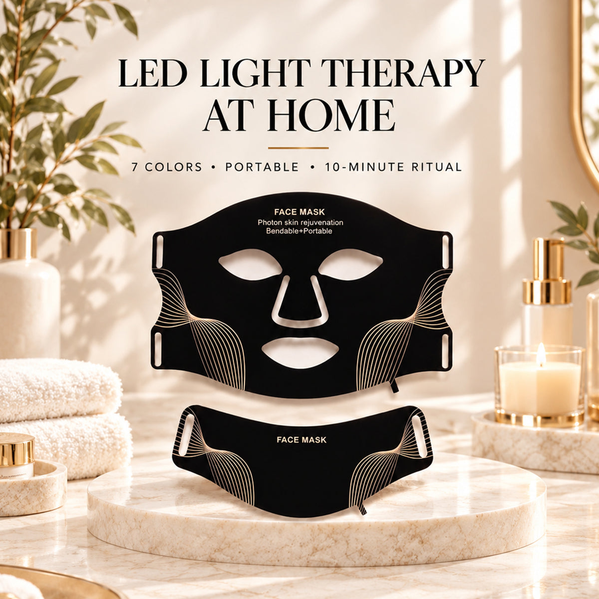 Lumivessence™ Silhouette | 7-Color Flexible LED Face & Neck Mask